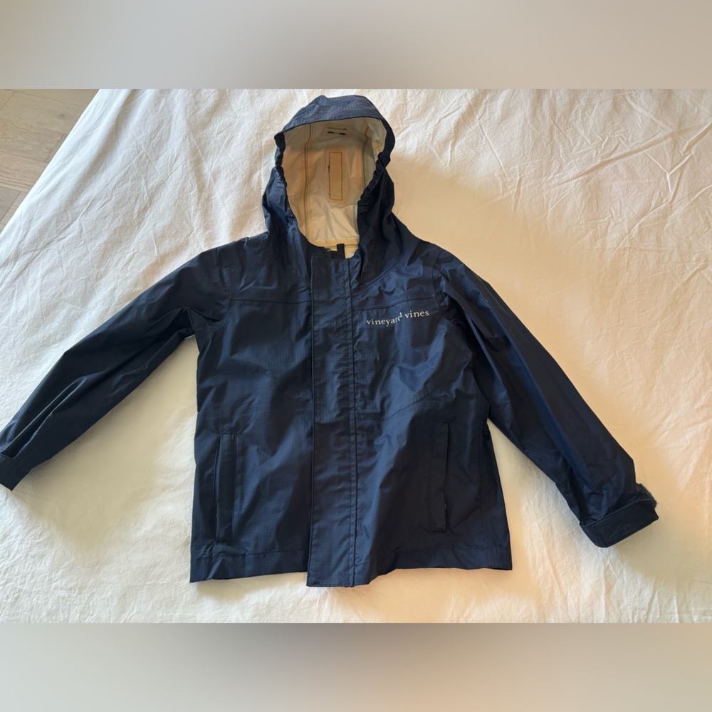 Vineyard Vines Navy Hooded Rain Jacket